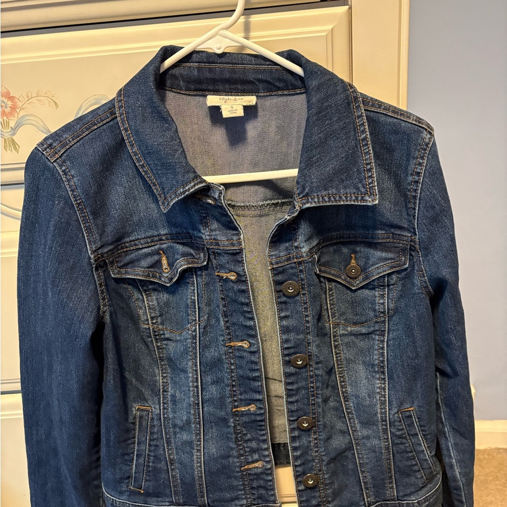 Style & Co Blue Jean Jacket Classic Denim